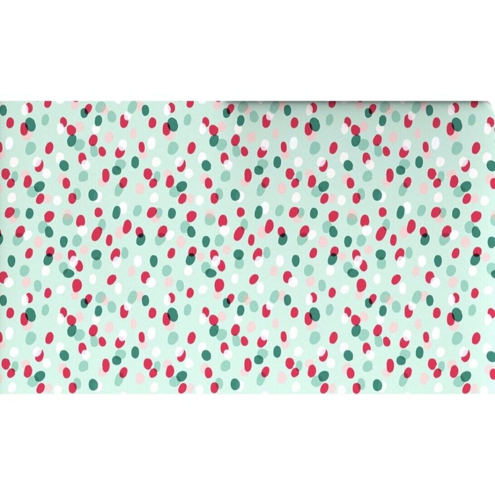 Hallmark Dots On Green Peppermint Scented Paper Roll Wrapping Paper 20 sq ft Hol